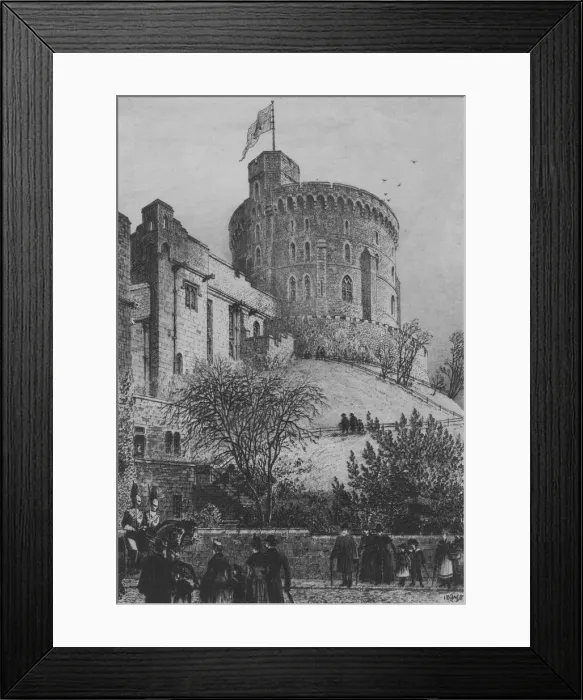 Framed Print : The Round Tower Windsor Castle, 1887. Artist: Axel Herman Haig Framed Print : The Round Tower Windsor Castle, 1887. Artist: Axel Herman Haig
