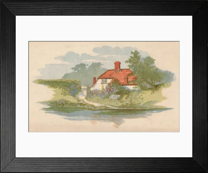 Framed Print : Cottage, near Hastings, c19th century Framed Print : Cottage, near Hastings, c19th century