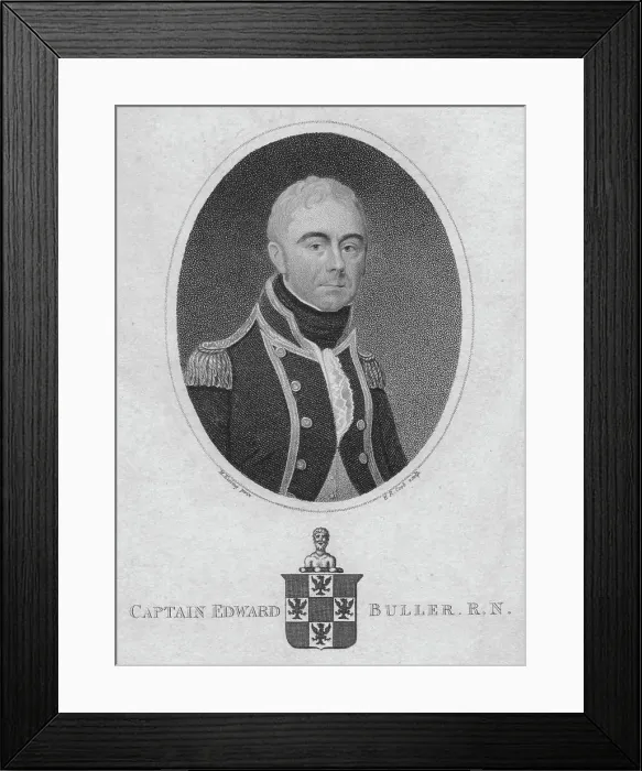 Framed Print : Captain Edward Buller, R. N. 1806. Artist: Henry R Cook Framed Print : Captain Edward Buller, R. N. 1806. Artist: Henry R Cook