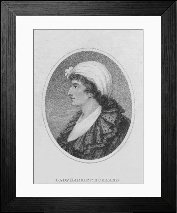 Framed Print : Lady Harriet Ackland, 1800. Artist: Ridley Framed Print : Lady Harriet Ackland, 1800. Artist: Ridley