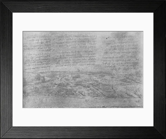 Framed Print : View of a Delta, c1480 (1945). Artist: Leonardo da Vinci Framed Print : View of a Delta, c1480 (1945). Artist: Leonardo da Vinci