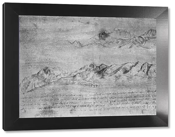 Studies of Mountain Ranges, c1480 (1945). Artist: Leonardo da Vinci