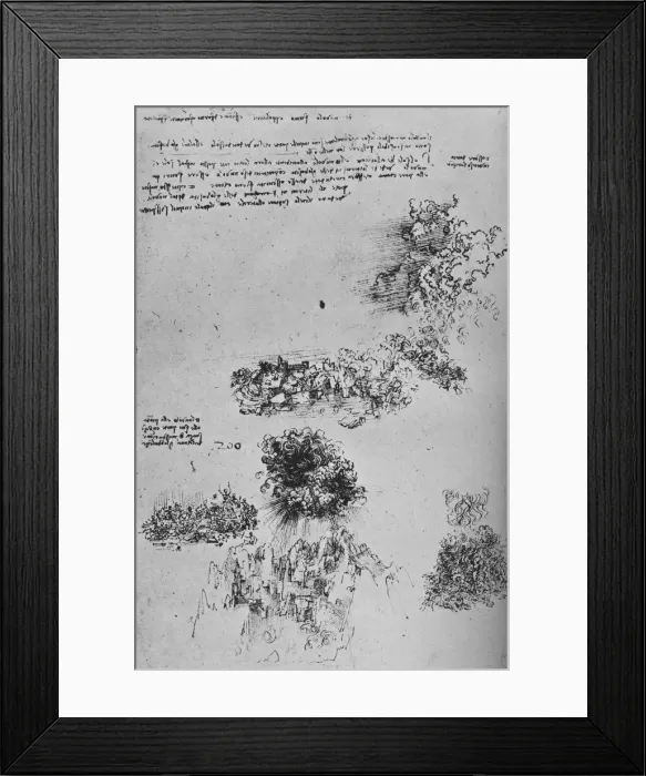 Framed Print : Destruction Rained from Heaven on Earth, c1480 (1945). Artist: Leonardo da Vinci Framed Print : Destruction Rained from Heaven on Earth, c1480 (1945). Artist: Leonardo da Vinci