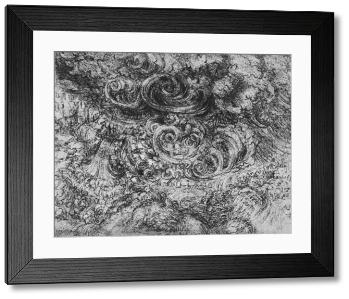 Framed Print : Deluge, c1480 (1945). Artist: Leonardo da Vinci Framed Print : Deluge, c1480 (1945). Artist: Leonardo da Vinci
