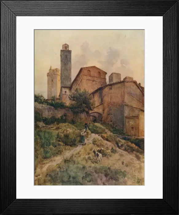 Framed Print : Via Capassi, San Gimignano, c1900 (1913). Artist: Walter Frederick Roofe Tyndale Framed Print : Via Capassi, San Gimignano, c1900 (1913). Artist: Walter Frederick Roofe Tyndale