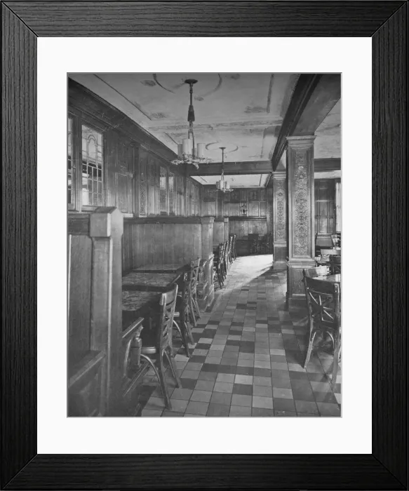 Framed Print : Booths in the third floor tea room, Frank G Shattuck Co offices, Boston, Massachusetts, 1923 Framed Print : Booths in the third floor tea room, Frank G Shattuck Co offices, Boston, Massachusetts, 1923