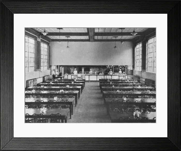 Framed Print : Plant cafeteria, National Tube Co, Riverside Works, Wheeling, West Virginia, 1923 Framed Print : Plant cafeteria, National Tube Co, Riverside Works, Wheeling, West Virginia, 1923