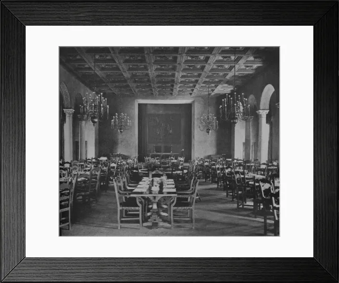 Framed Print : Main dining room, University Club Building, Los Angeles, California, 1923 Framed Print : Main dining room, University Club Building, Los Angeles, California, 1923
