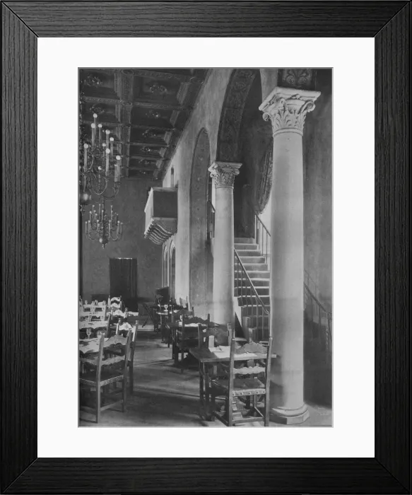 Framed Print : Detail of main dining room, University Club Building, Los Angeles, California, 1923 Framed Print : Detail of main dining room, University Club Building, Los Angeles, California, 1923