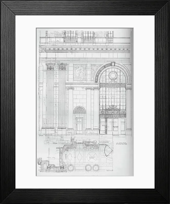 Framed Print : Detail of main entrance, Los Angeles Biltmore Hotel, Los Angeles, California, 1923 Framed Print : Detail of main entrance, Los Angeles Biltmore Hotel, Los Angeles, California, 1923
