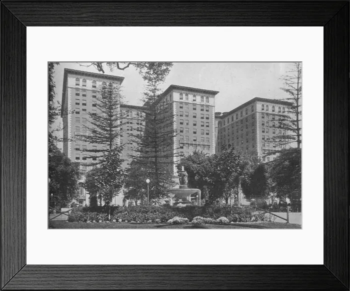 Framed Print : General view of the exterior, Los Angeles-Biltmore Hotel, Los Angeles, California, 1923 Framed Print : General view of the exterior, Los Angeles-Biltmore Hotel, Los Angeles, California, 1923