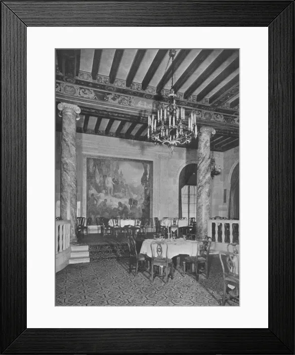Framed Print : Detail at end of main dining room, Mount Royal Hotel, Montreal, Canada, 1923 Framed Print : Detail at end of main dining room, Mount Royal Hotel, Montreal, Canada, 1923