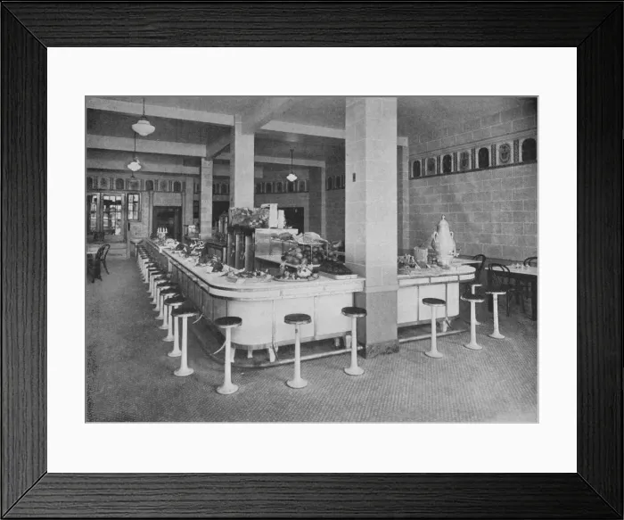 Framed Print : Lunch room, George Washington Hotel, Washington, Pennsylvania, 1923 Framed Print : Lunch room, George Washington Hotel, Washington, Pennsylvania, 1923