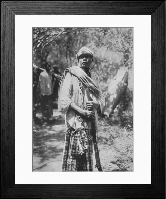 Framed Print : A Ceylon Shikari or Hunter, c1890, (1910). Artist: Alfred William Amandus Plate Framed Print : A Ceylon Shikari or Hunter, c1890, (1910). Artist: Alfred William Amandus Plate