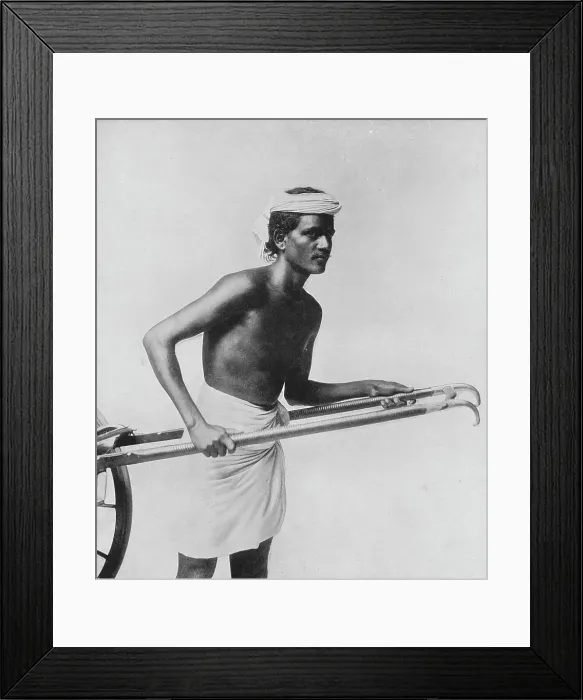 Framed Print : Rickshaw Coolie, c1890, (1910). Artist: Alfred William Amandus Plate Framed Print : Rickshaw Coolie, c1890, (1910). Artist: Alfred William Amandus Plate