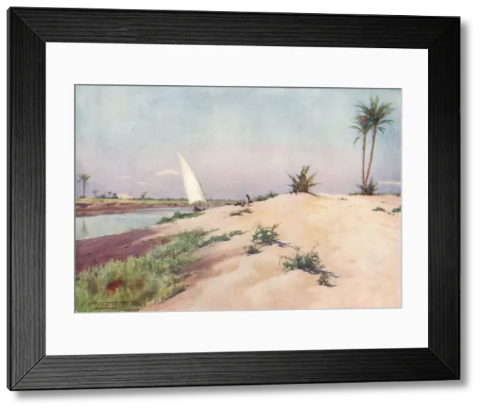 Framed Print : On the Ismailia Canal, near Tel-El-Kebir, c1880, (1904). Artist: Robert George Talbot Kelly Framed Print : On the Ismailia Canal, near Tel-El-Kebir, c1880, (1904). Artist: Robert George Talbot Kelly