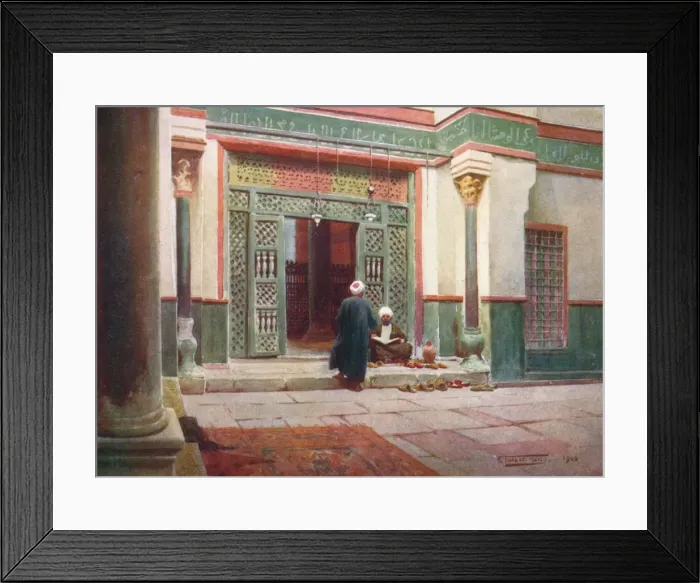 Framed Print : Grill in the Mosque of the Sultan Kelaun, c1880, (1904). Artist: Robert George Talbot Kelly Framed Print : Grill in the Mosque of the Sultan Kelaun, c1880, (1904). Artist: Robert George Talbot Kelly