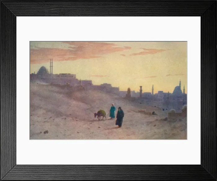Framed Print : The Citadel and Cairo from the East, c1880, (1904). Artist: Robert George Talbot Kelly Framed Print : The Citadel and Cairo from the East, c1880, (1904). Artist: Robert George Talbot Kelly