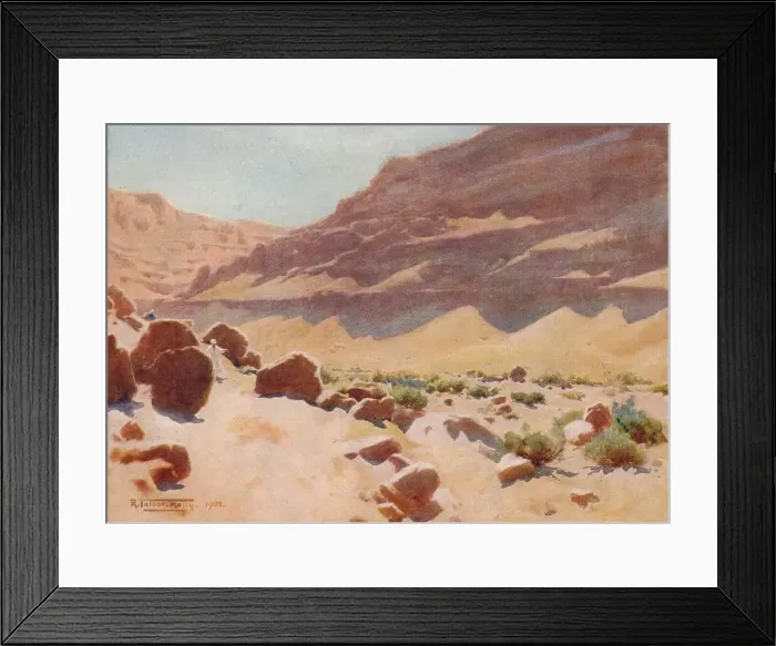 Framed Print : A Wady in the Mokattam Hills, c1880, (1904). Artist: Robert George Talbot Kelly Framed Print : A Wady in the Mokattam Hills, c1880, (1904). Artist: Robert George Talbot Kelly