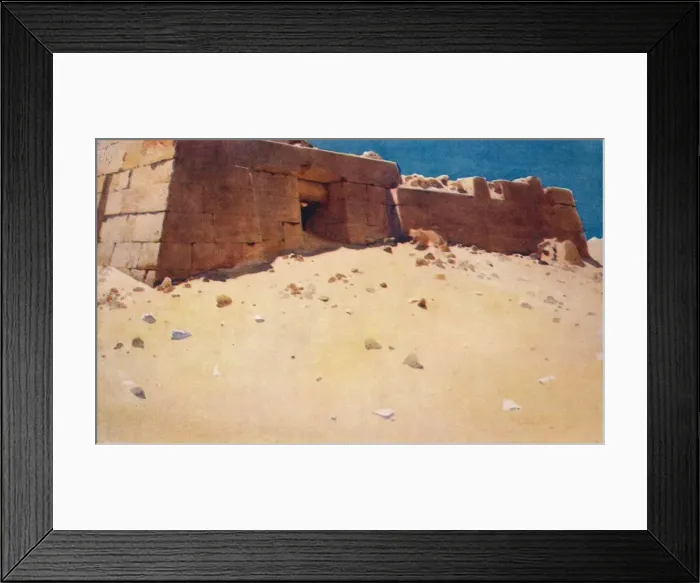 Framed Print : Mastaba Below the Second Pyramid, c1880, (1904). Artist: Robert George Talbot Kelly Framed Print : Mastaba Below the Second Pyramid, c1880, (1904). Artist: Robert George Talbot Kelly