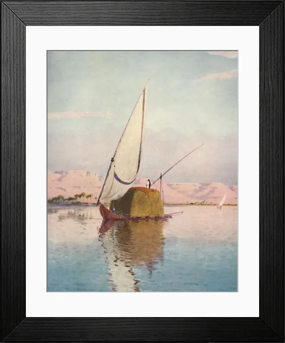Framed Print : A Tibbin Boat on the Nile, c1880, (1904). Artist: Robert George Talbot Kelly Framed Print : A Tibbin Boat on the Nile, c1880, (1904). Artist: Robert George Talbot Kelly