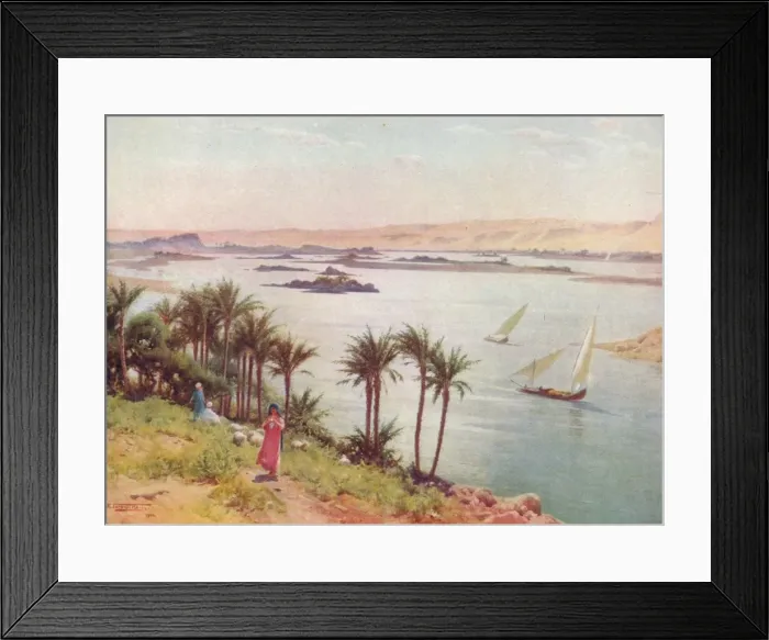 Framed Print : First Cataract from Elephantine Island, c1880, (1904). Artist: Robert George Talbot Kelly