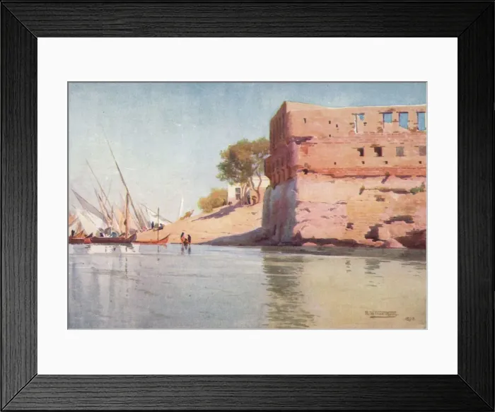 Framed Print : A Ruined Palace at Mit Gamr, c1880, (1904). Artist: Robert George Talbot Kelly Framed Print : A Ruined Palace at Mit Gamr, c1880, (1904). Artist: Robert George Talbot Kelly