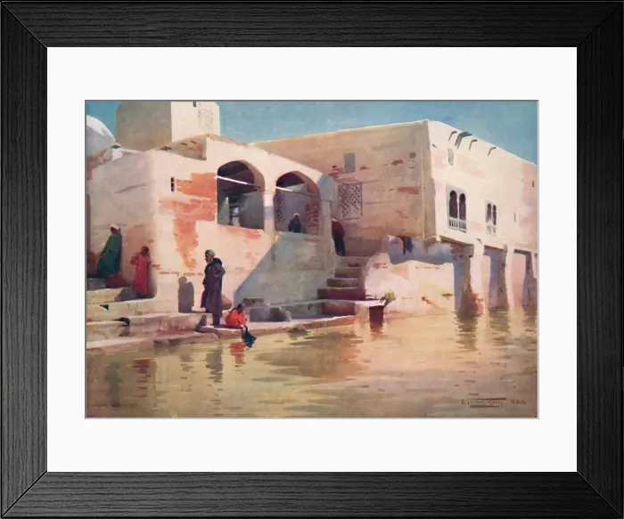 Framed Print : A Water-Side Mosque at Menzala, c1880, (1904). Artist: Robert George Talbot Kelly Framed Print : A Water-Side Mosque at Menzala, c1880, (1904). Artist: Robert George Talbot Kelly