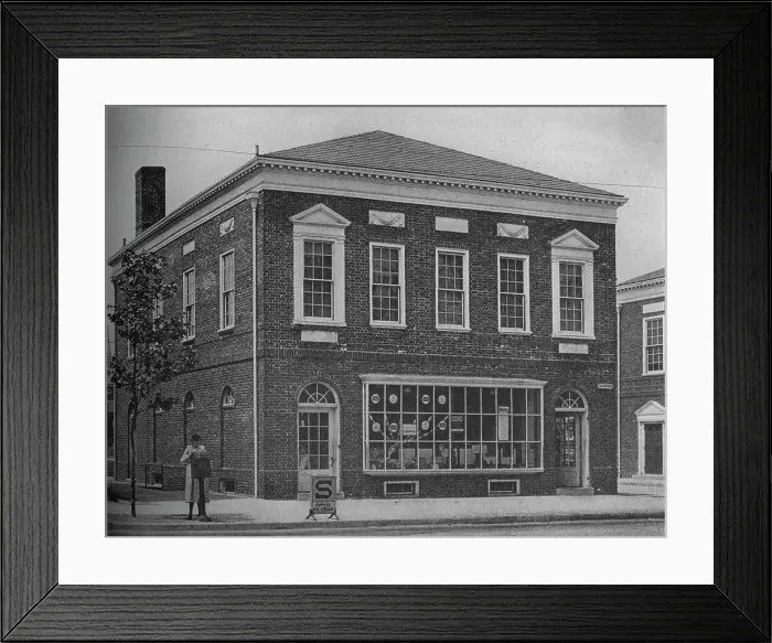 Framed Print : Two shops at Yorkship Village, New Jersey, 1925 Framed Print : Two shops at Yorkship Village, New Jersey, 1925