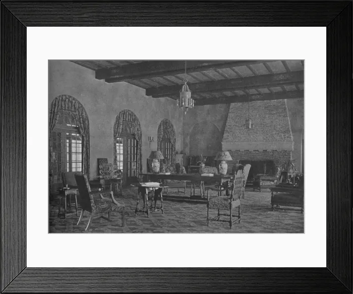 Framed Print : Living room or lounge, North Jersey Country Club, Paterson, New Jersey, 1925