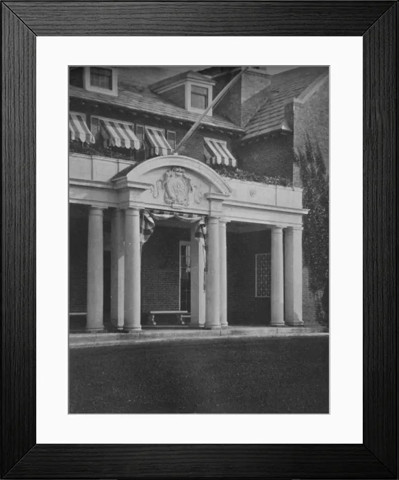 Framed Print : Detail of the clubhouse entrance porch, Essex County Club, Manchester, Massacusetts, 1925 Framed Print : Detail of the clubhouse entrance porch, Essex County Club, Manchester, Massacusetts, 1925