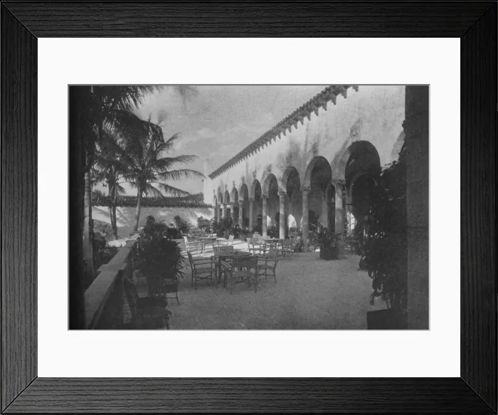 Framed Print : Terrace and arcade, Gulf Stream Golf Club, Palm Beach, Florida, 1925 Framed Print : Terrace and arcade, Gulf Stream Golf Club, Palm Beach, Florida, 1925
