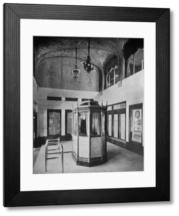 Framed Print : Ticket booth and lobby, World Theater, Omaha, Nebraska, 1925 Framed Print : Ticket booth and lobby, World Theater, Omaha, Nebraska, 1925