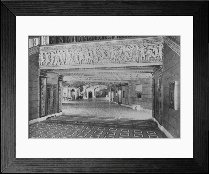 Framed Print : Main foyer from the entrance, Capitol Theatre, Chicago, Illinois, 1925 Framed Print : Main foyer from the entrance, Capitol Theatre, Chicago, Illinois, 1925