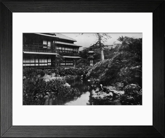 Framed Print : A tea-house garden, Tokyo. Landscape gardening with theme of volcanic origins, c1900, (1921). Artist: Julian Leonard Street Framed Print : A tea-house garden, Tokyo. Landscape gardening with theme of volcanic origins, c1900, (1921). Artist: Julian Leonard Street