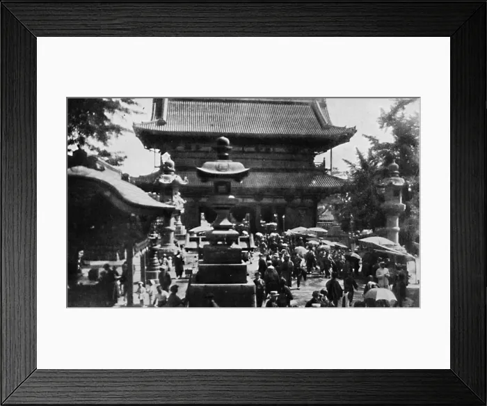 Framed Print : At Asakusa, the great temple of Tokyo, the fortune-telling business is brisk, c1900, (1921). Artist: Julian Leonard Street Framed Print : At Asakusa, the great temple of Tokyo, the fortune-telling business is brisk, c1900, (1921). Artist: Julian Leonard Street