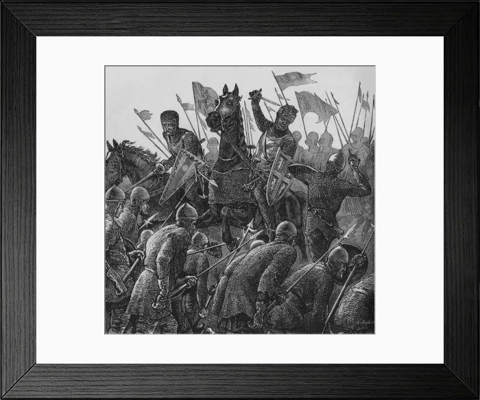Framed Print : The Bishop of Durhams Charge at Falkirk, 22 July 1298, (c1880)