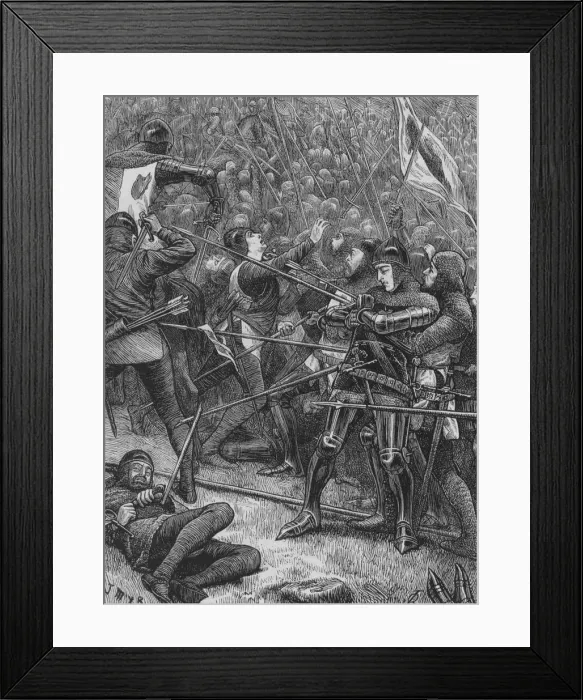 Framed Print : Charge of the Scots at Halidon Hill, 19 July 1333, (c1880) Framed Print : Charge of the Scots at Halidon Hill, 19 July 1333, (c1880)