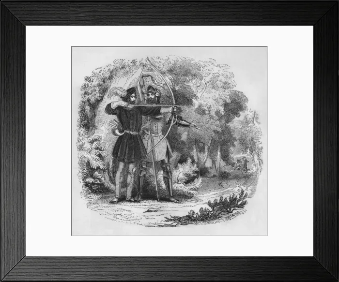 Framed Print : Robin Hood and Little John, 1845 Framed Print : Robin Hood and Little John, 1845