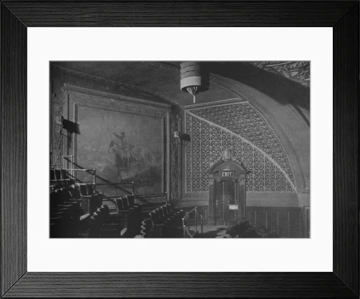 Framed Print : Detail, wall decorations in the gallery, Roosevelt Theatre, Chicago, Illinois, 1925 Framed Print : Detail, wall decorations in the gallery, Roosevelt Theatre, Chicago, Illinois, 1925