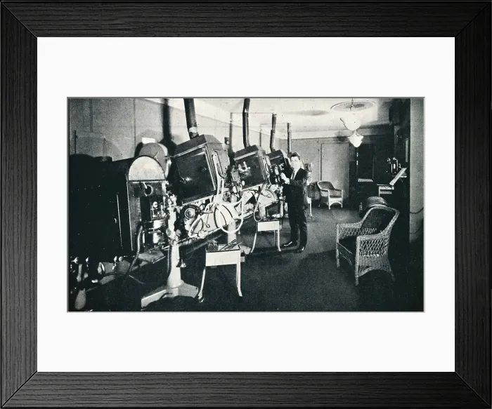Framed Print : Projection room, Capitol Theatre, Detroit, Michigan, 1925 Framed Print : Projection room, Capitol Theatre, Detroit, Michigan, 1925