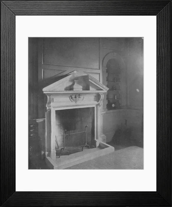 Framed Print : Fireplace in the study, Harrington House, Bourton-on-the-Water, Gloucestershire, 1926 Framed Print : Fireplace in the study, Harrington House, Bourton-on-the-Water, Gloucestershire, 1926