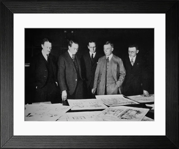 Framed Print : Jury for the Lehigh Portland Cement Home Competition, 1926 Framed Print : Jury for the Lehigh Portland Cement Home Competition, 1926