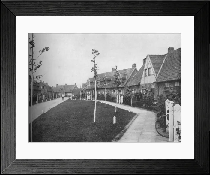 Framed Print : Ligy, garden suburb for working people, built at Ypres, Belgium, by the ORD, 1926 Framed Print : Ligy, garden suburb for working people, built at Ypres, Belgium, by the ORD, 1926