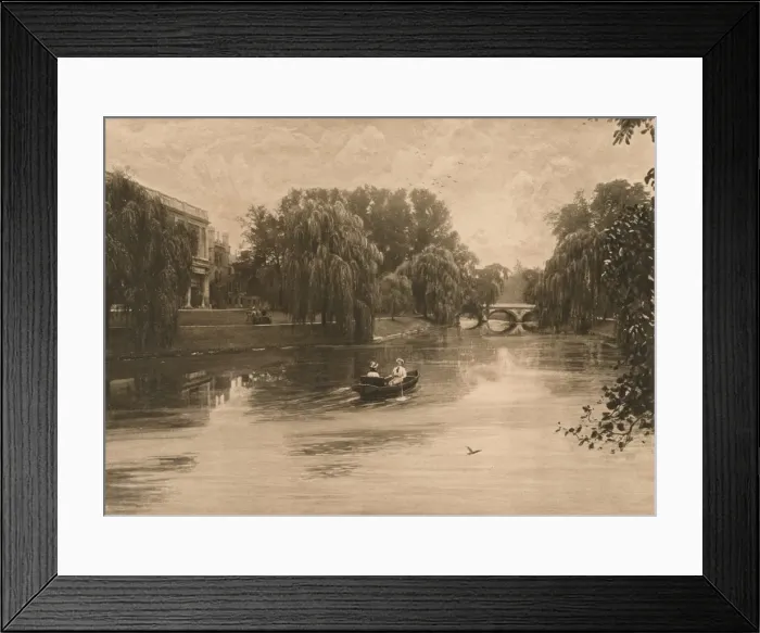 Framed Print : The Cam at Cambridge with Trinity College, 1902 Framed Print : The Cam at Cambridge with Trinity College, 1902