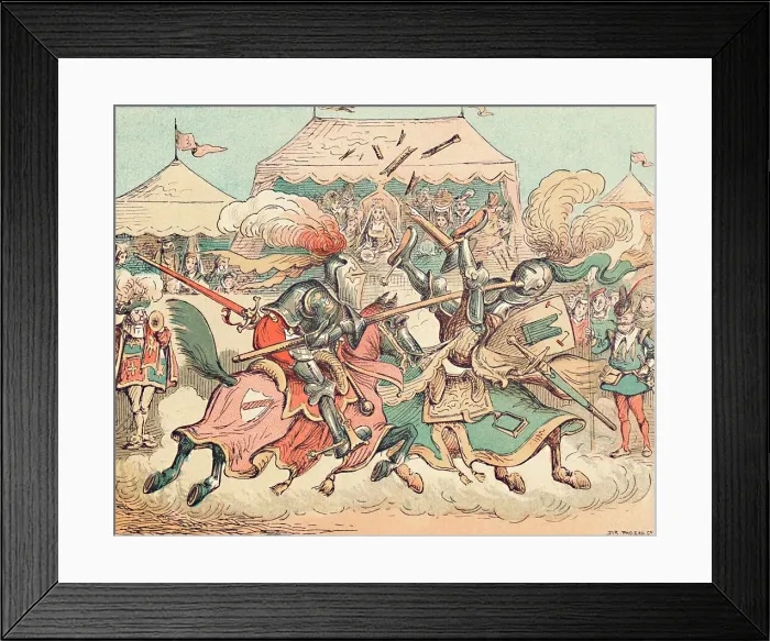 Framed Print : A Tournament in the Middle Ages, c1884. Artist: Thomas Strong Seccombe Framed Print : A Tournament in the Middle Ages, c1884. Artist: Thomas Strong Seccombe