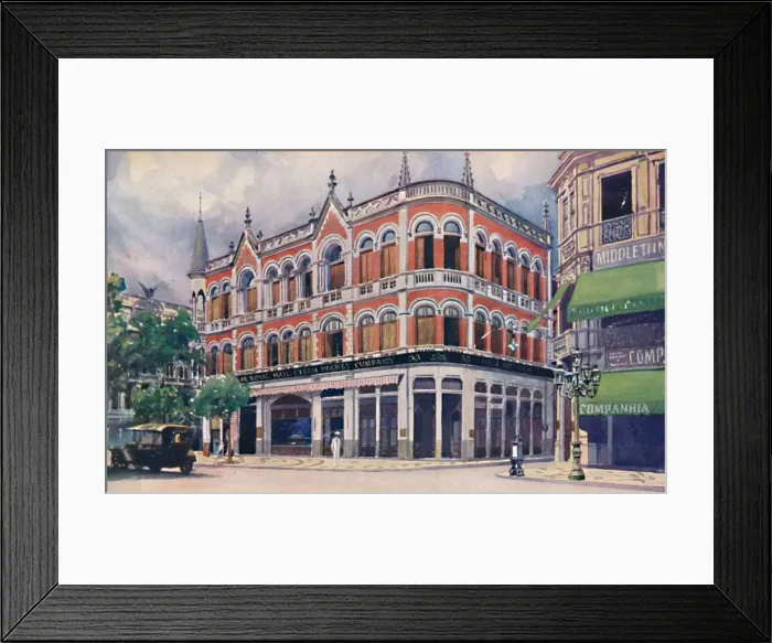 Framed Print : The Royal Mail Steam Packet Companys Offices, Avenida Rio Branco. 1914 Framed Print : The Royal Mail Steam Packet Companys Offices, Avenida Rio Branco. 1914