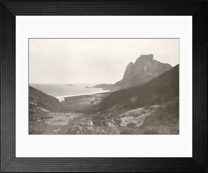 Framed Print : Gavea Mountain and the South Atlantic, 1914 Framed Print : Gavea Mountain and the South Atlantic, 1914