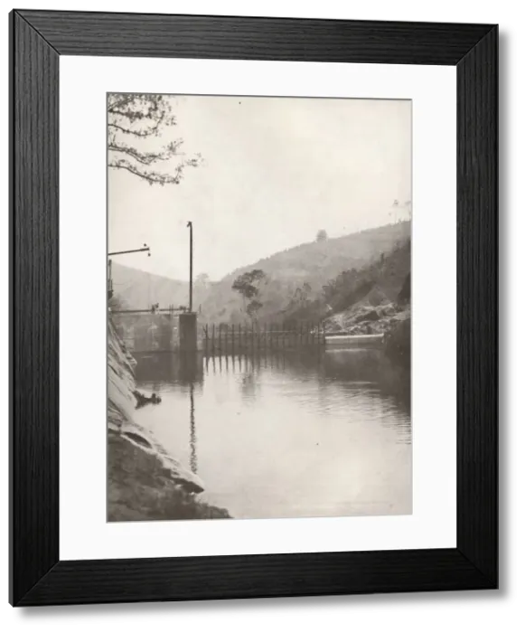 Framed Print : Pirahy Diversion (Dam from up stream) of the Rio Light and Power Works, 1914 Framed Print : Pirahy Diversion (Dam from up stream) of the Rio Light and Power Works, 1914