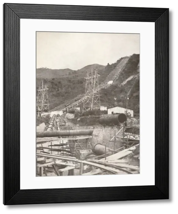 Framed Print : The Pipes at Riberao das Lages: Rio Light and Power Works, 1914 Framed Print : The Pipes at Riberao das Lages: Rio Light and Power Works, 1914